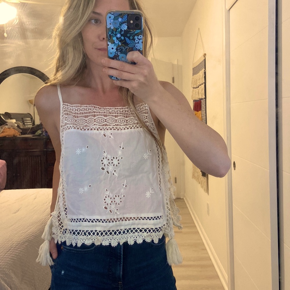 Free people lace crop top